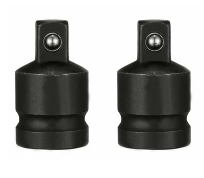 Pair 1/2'' to 3/8'' Drive Socket Reducer Air Impact Heavy Duty Ratchet Adapter - Image 1 of 4