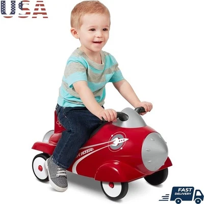 Juguete retro para montar en cohete niños pequeños luces sonidos debajo del asiento almacenamiento divertido nuevo Foto 1 de 4