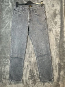 Lee Brooklyn Jeans Straight Fit Grey Stretch Denim Jeans Soft Feel 32 x 30 - Picture 1 of 10