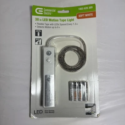 Cinta de movimiento LED eléctrica comercial de 38 pulgadas blanca suave detección de movimiento de 6 pies Foto 1 de 2