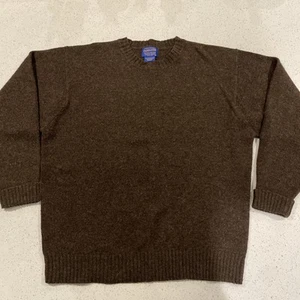 VTG Pendleton Men’s XL Shetland 100% Virgin Wool Knit Pullover Sweater - Picture 1 of 5