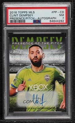 2016 Topps MLS Presence of the Pitch Auto /25 Clint Dempsey #PP-CD PSA 7 Auto - Image 1 of 2