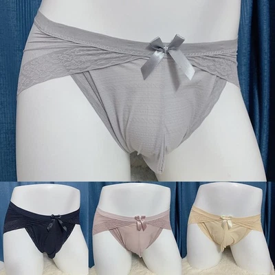 Fashion Mens Briefs Panties Breathable Lace Lingerie M-2XL Male Pouch Sexy - image 1 of 4