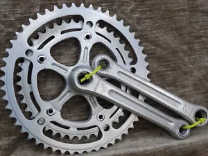 PEUGEOT STRONGLIGHT Chainset 170 mm 52 x 42 good condition 144bcd 9/16ths - Picture 1 of 6