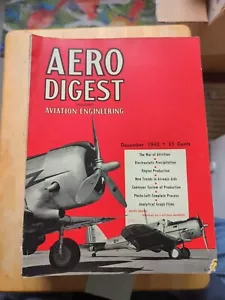 1940 DECEMBER AERO DIGEST MAGAZINE - AVIATION ENGINEERING RM01 - Foto 1 di 3