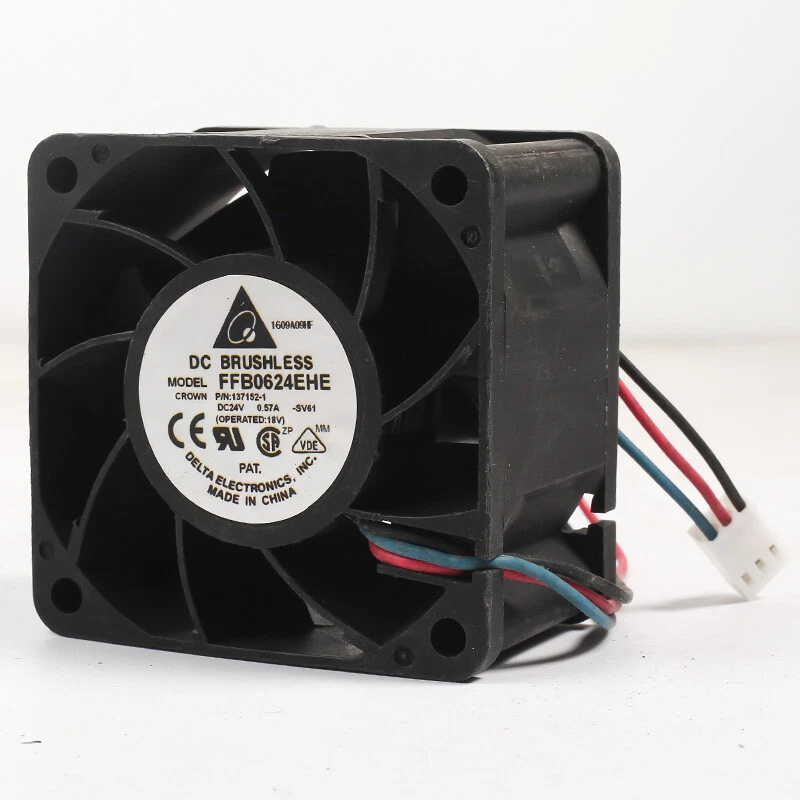 1pcs DELTA FFB0624EHE fan DC24V 0.57A 3pin 60*60*38mm 6cm - Image 1 of 1