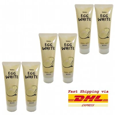6 x Mistine Egg White 85g Whitening Poreless Anti-Blackhead Peel Off Facial Mask - Image 1 of 4