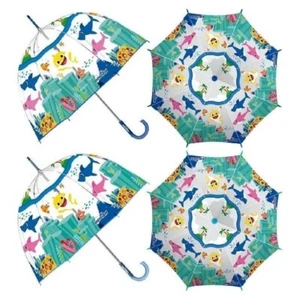 Baby Shark Boys Transparent Bell Umbrella 19" Blue & Green - Picture 1 of 1