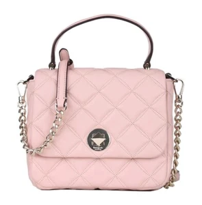 KATE SPADE Natalia Square Crossbody Bag Rose Smoke Pink K8162 Quilted Leather - Picture 1 of 8