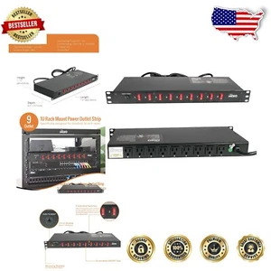 Professional 9-Outlet PDU with Overloading Protection and 6ft Installation Cord - Picture 1 of 8