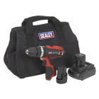 12V Cordless Power Tool Combo Hammer Drill Driver + Canvas Bag ( 2 Batteries )
