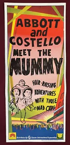 ABBOTT AND COSTELLO MEET THE MUMMY POSTER AUSTRALIAN DAYBILL 1955 R70S - Picture 1 of 4