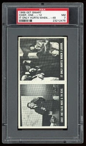 1966 Topps Get Smart #12 Chief One #48 It Only Hurts When PSA 7 Full Panel - Picture 1 of 4