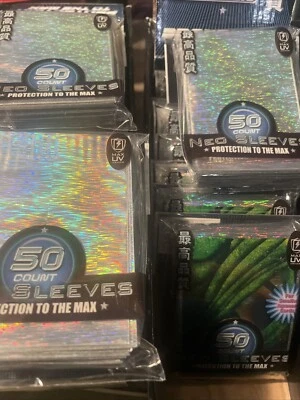 Vintage Max Protection Neo Sleeves Green Dragon Eye Silver Foil Retro Sleeves - Image 1 of 3