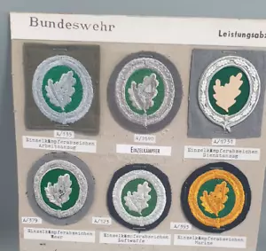 6x Bundeswehr Stoff / Leistungsabzeichen Einzelkämpfer Heer Luftwaffe Marine - Bild 1 von 4