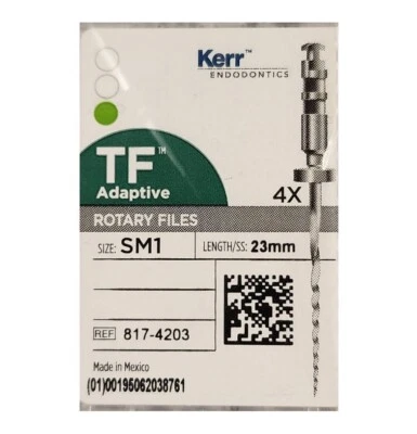 *4 piezas* Limas de mano adaptables Kerr SybronEndo TF tamaño-SM1 longitud 23 mm 8174203 Foto 1 de 2