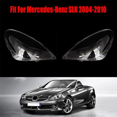 Headlight Shell Headlamp Clear Lens Cover Pair For Mercedes-Benz SLK 2004-2010 - Image 1 of 4
