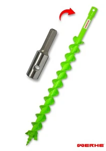 Taladro profesional WERHE® acero completo, taladro de tierra 60 mm doble eje con adaptador hexagonal - Imagen 1 de 10