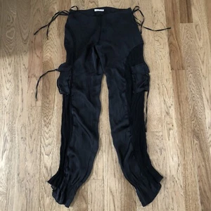 Women's Black Orchid Paris Sheer Leisure Dressy Harem Pants Black S Small? - Picture 1 of 10