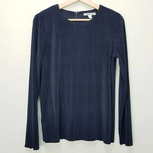 COUNTRY ROAD Womens Size S or 10 Blue Long Sleeve Pleated Top - Picture 1 of 6
