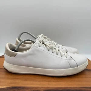 Cole Haan Grandpro Tennis Shoes Mens 11 White Leather Pickle Ball Sneakers - Picture 1 of 11