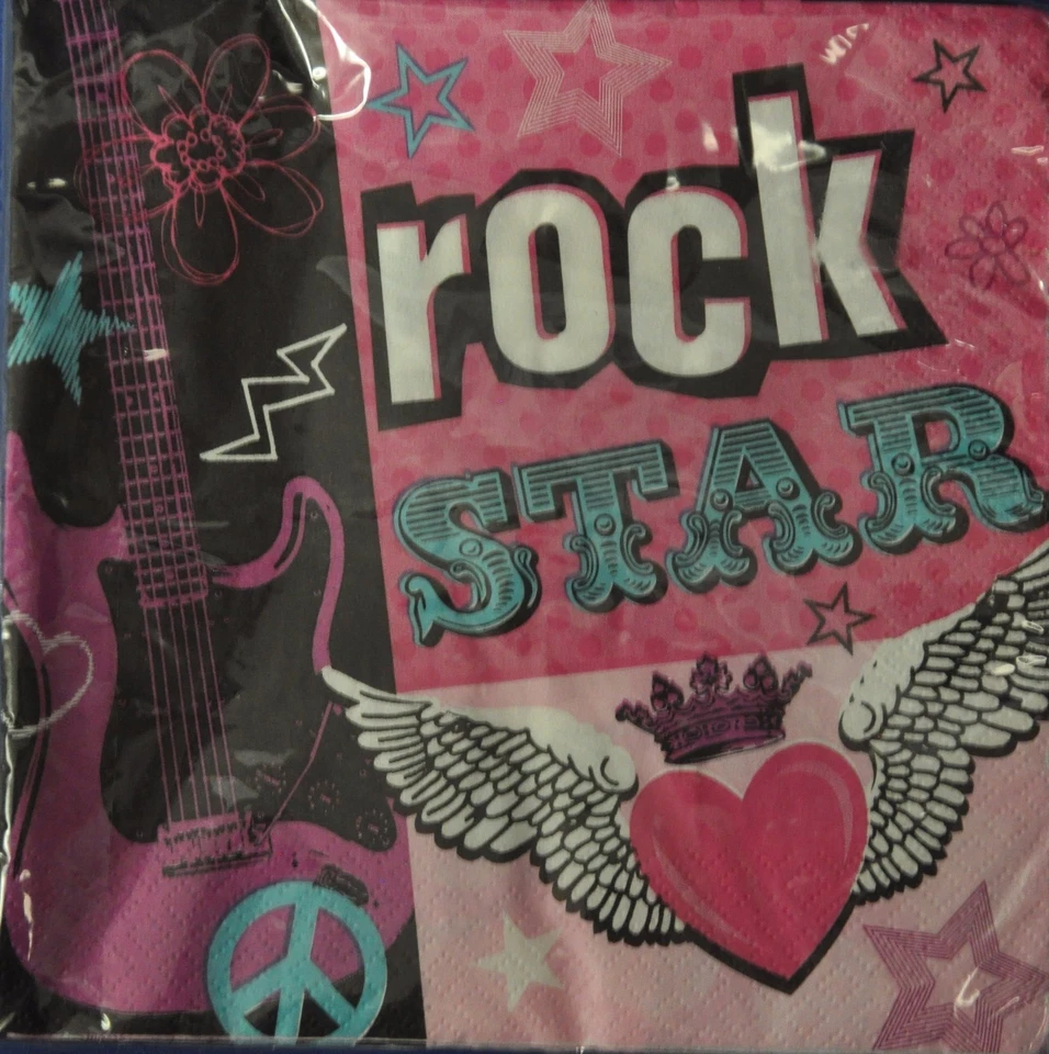ROCKER GIRL PARTY LUNCH NAPKINS - Image 1 of 1