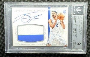 2015-16 National Treasures Collegiate Karl Anthony Towns RPA  /10 GOLD BGS 9/10