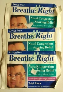 Breathe Right Nasal Strips Vtg 1998 Trial Pack Lot of 3 - Picture 1 of 4