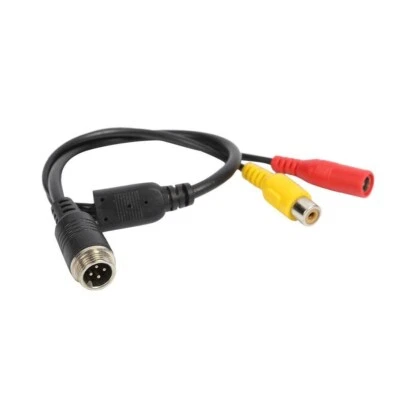4 Pin Aviation Head Male to RCA Female DC Female Adapter Cable for CCTV Camera - Image 1 of 4