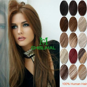 8pcs 16 to 28inch Remy Clip In Human Hair Extensions 80g 120g MORE 15 COLOR Hair - Picture 1 of 39