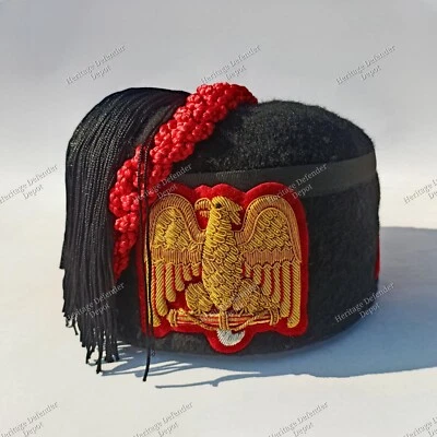 WW2 Cappello Fez Personale Fascista Italiano Mussolini MVSN Berretto di Duce - Repro Fatto a Mano - Immagine 1 di 4