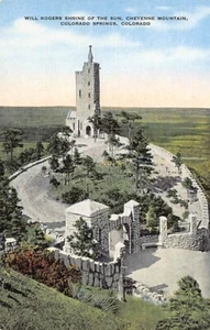 Postkarte CO: Will Rogers Schrein, Colorado Springs, Colorado, Leinen nicht verschickt - Bild 1 von 2