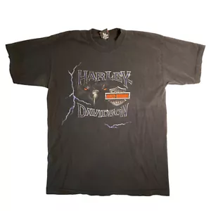 Harley Davidson Crow Design Honolulu, HI Black T-Shirt Men's L - Picture 1 of 6