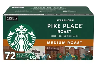 Starbucks Coffee K-Cups Pike Place 72 ct. Mezcla rica en tostado medio sellado Foto 1 de 2