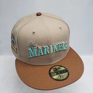 Hat Club Exclusive Seattle Mariners MLB Script 30th Anniversary Fitted Hat 7 3/8 - Picture 1 of 6