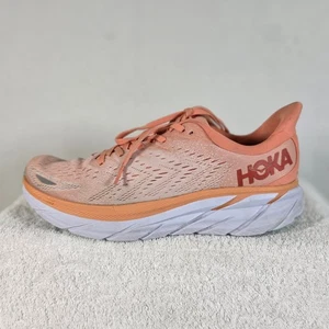 Zapatos para correr Hoka One One Clifton 8 naranja y crema con cordones para mujer talla 10B - Imagen 1 de 15