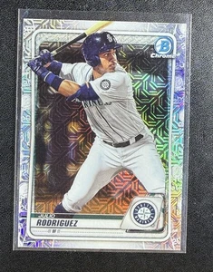 2020 BOWMAN JULIO RODRIGUEZ BCP-19 MINT CHROME MOJO REFRACTOR SEATTLE MARINERS - Bild 1 von 2