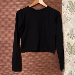 Brandy Melville Women's Cardigan OS Black Round Neck Cardigan - Picture 1 of 7