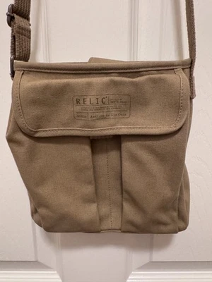 90s Y2K Relic Khaki Canvas Crossbody Bag Purse Grunge Boho - Image 1 of 4
