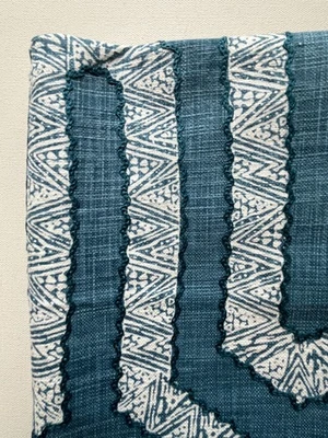 Remanente de tela de diseñador GP&J Baker Santiago verde azulado 24"x34" Foto 1 de 3