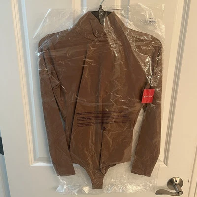 Body Spanx Manga Larga Cuello Alto Mujer Pequeño S Marrón $88 Nuevo con Etiquetas Nuevo 20306R Foto 1 de 4