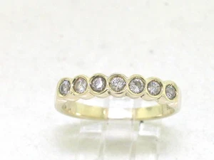 Brillant Ring 585 Gelbgold 14Kt Gold 7 Brillanten total  0,09ct Wesselton - Bild 1 von 5
