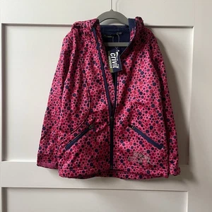 Crivit Outdoor Spring/ Fall Pink Polka Jacket , 6-8 Year Olds - Picture 1 of 3