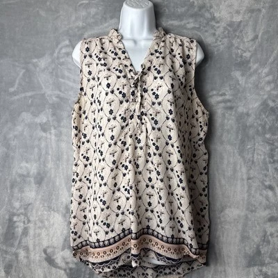 Blusa Top Rue 21 Para Mujer Talla XL Multicolor Sin Mangas Alto Bajo Pullover con Corbata Foto 1 de 4