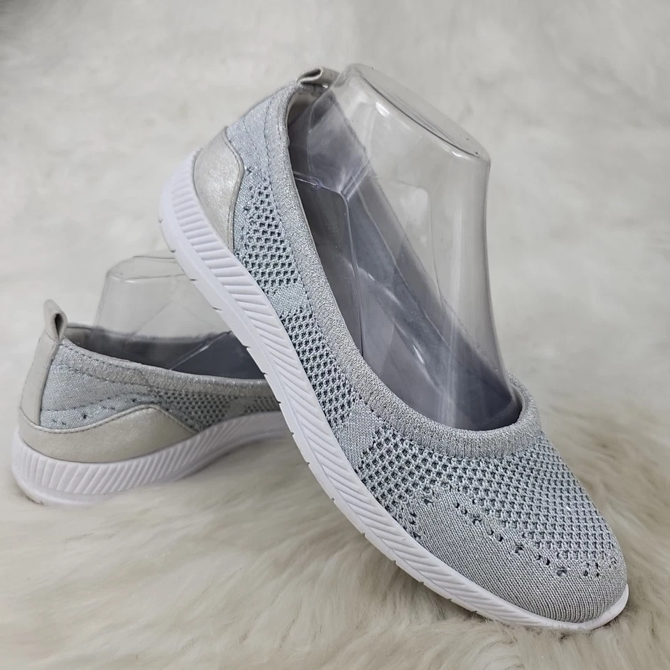 EASY SPIRIT Glitz2 Gray Sparkle Slip On Casual Comfort Shoes Womens Size US 8M - Image 1 of 4