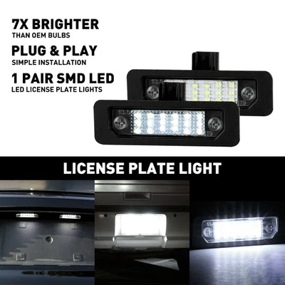Luz LED blanca de matrícula 18 SMD súper brillante para Ford Flex Taurus 2009-2019 Foto 1 de 4