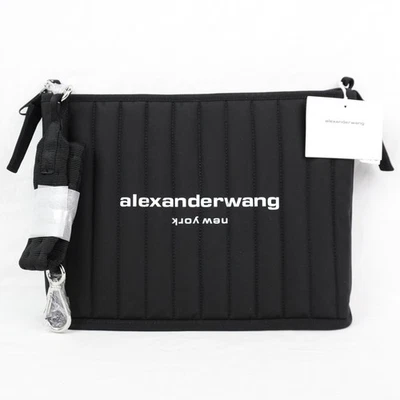 Bolsa de ombro Alexander Wang feminina de náilon logotipo Elite Tech preta - Imagem 1 de 4