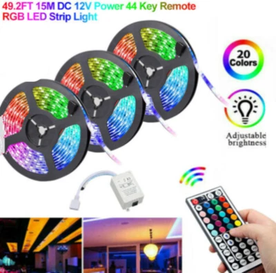 49FT 32FT Flexible 3528 RGB LED SMD Strip Light Fairy Lights Room TV Party Bar - Image 1 of 4