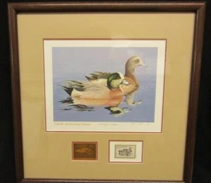 1984-85 Federal Duck Stamp Print framed 50th Golden Medallion Limited Ed SIGNED - Picture 1 of 10