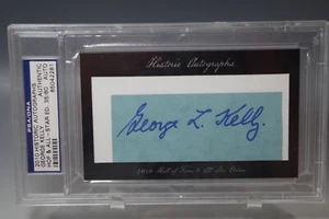 GEORGE KELLY PSA IN MEMORY OF DECEASED 1984 AUTO BASEBALL MLB AUTOGRAPH GRADED - Picture 1 of 3
